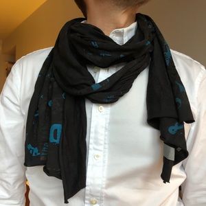 Diesel Men’s Lightweight Graphic Print Scarf